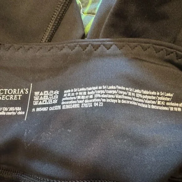 Victoria's Secret 7/8 Black Leggings with Pocket Sz S - Picture 5 of 6